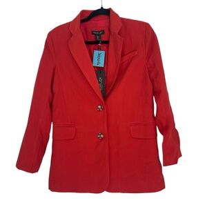 Red Women's Blazer by Topshop